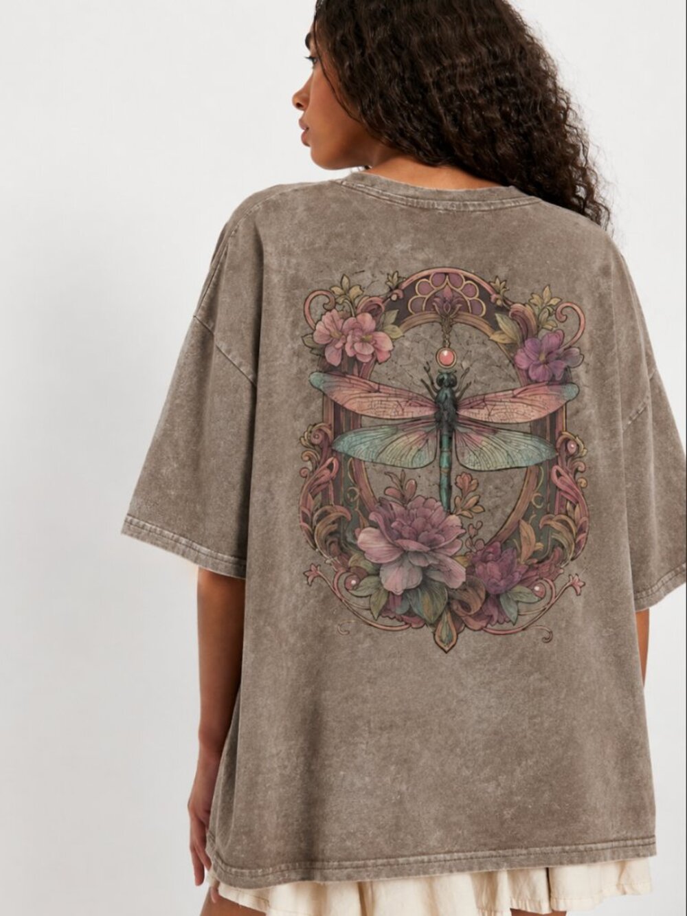BOUTIQUE HIPPEE HARVEST DRAGON FLY MINERAL WASH TEE